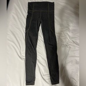 Athleta Gray Salutation Stash Pocket Tights